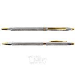 Ручка подар. син. корпус метал. серебристый с золотистыми вставками Darvish DV-804A