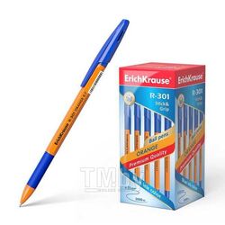 Ручка шариковая "R-301 ORANGE Stick&Grip" синяя Erich Krause 39531