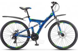Велосипед STELS Focus MD V010 / LU083835 (27.5, синий/неоновый/зеленый)