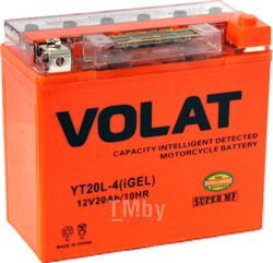Мотоаккумулятор VOLAT YT20L-4 iGEL R+ (20 А/ч)