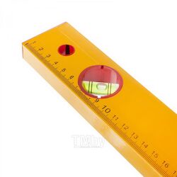 Уровень алюминиевый "Yellow", коробчатый корпус, 3 акриловых глазка, линейка, 800мм Remocolor 17-0-008
