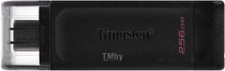 Накопитель USB Kingston DataTraveler 70 256GB (DT70/256GB) (USB-C 3.2 Gen 1 Type-C (5 Гбит/сек), с колпачком, материал корпуса: пластик, цвет черный)