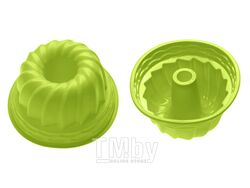 Форма для выпечки, силиконовая, кекс, 24 х 10.5 см, зеленая, PERFECTO LINEA