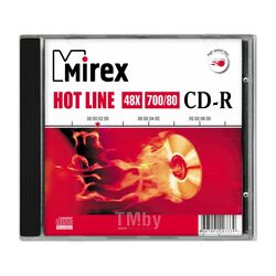 Оптический диск CD-R 700Mb Mirex HotLine 48x slim UL120050A8S, каждый slim целофанирован