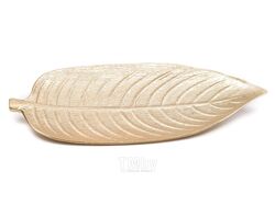 Блюдо деревянное декоративное "Золотой лист" 45*17,5*3,5 см (арт. 27348153, код 217786)