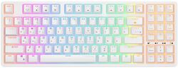 Клавиатура Royal Kludge RK92 White (USB/2.4 GHz/Bluetooth, RGB, Hot Swap, Red switch)