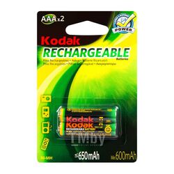 Аккумулятор Ni-Mh 1,2V (AAA) 650мА/ч (2 шт.) Kodak K-R3650/2
