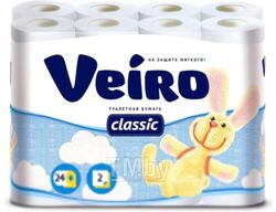 Туалетная бумага Veiro Classic 2х слойная (24рул, белый)