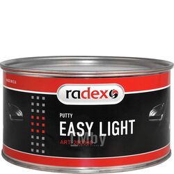 Шпатлевка EASY LIGHT: облегченная штаплевка, отвердитель в комплекте, плотность на 40% меньше по сравнению с универсальными шпатлёвками, 1 л RADEX RAD200300