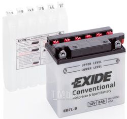 Аккумулятор для мототехники EXIDE CONVENTIONAL 12 V 8 AH 100 A ETN 0 B0 135x75x135mm 2.8kg EXIDE EB7L-B