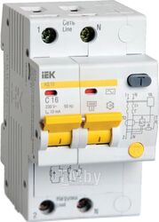Дифференциальный автомат IEK АД12 2Р 16А 10мА / MAD10-2-016-C-010