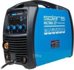 Полуавтомат сварочный Solaris MULTIMIG-227 (MIG/MMA/TIG) (220В, евроразъем, горелка 3м, смена полярности)