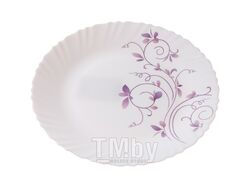 Тарелка обеденная стеклокерамическая, 250 мм, круглая, серия Пурпурное сияние, DIVA LA OPALA (Collection Classique)