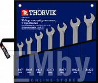 Набор ключей гаечных рожковых в сумке, 6-27 мм, 7 предметов Thorvik OEWS007