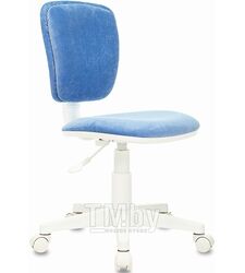 Кресло детское Бюрократ CH-W 204NX голубой Velvet 86 крестовина пластик пластик белый