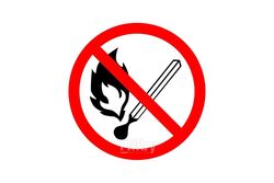 Табличка ПВХ информационный знак «Запрещается пользоваться открытым огнем и курить» d - 180 мм REXANT