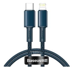 Кабель Baseus High Density Braided Fast Charging Data Cable Type-C to iP PD 20W 1m Blue (CATLGD-03)