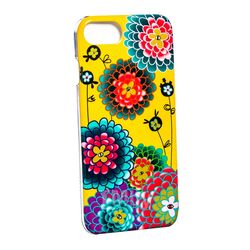 Чехол-клипкейс для iPhone 6S/7/8 "Dahlia" пласт., желтый/разноцветный Pylones 33788 DAH/ICOV7/8#CHA