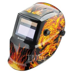 Щиток защитный лицевой (маска сварщика) с автозатемнением, пламя MATRIX 89137