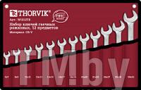 Набор ключей гаечных рожковых серии ARC в сумке, 6-32 мм, 12 предметов Thorvik W1S12TB