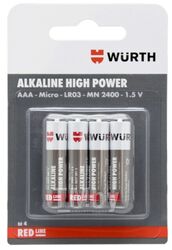 Батарейка алкалиновая, высокой мощности, тип АAА 1.5 В (цена за 1 батарейку) Wurth 8270012