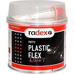 Шпатлевка PLASTIC FLEX для пластика, отвердитель в комплекте, 0,5 кг RADEX RAD200500