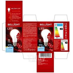 Лампа светодиодная BELLIGHT LED A60 10W 220V E27 4000К
