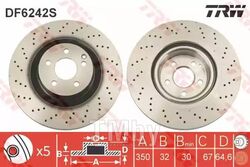 Тормозной диск MERCEDES-BENZ S-CLASS 05- S500 TRW DF6242S