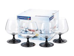 Набор бокалов для коньяка стеклянных "Domino" 4 шт. 410 мл Luminarc