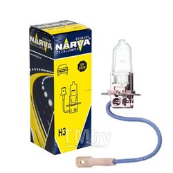 Лампа галогенная H3 12V 55W PK22s RANGE POWER 50+ (На 50% больше света на дороге, удвоенный срок службы) NARVA 48335RP50