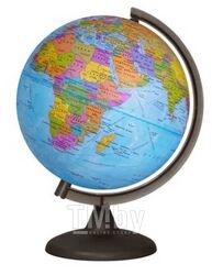 Глобус D=25см с политической картой Земли, темно-коричн. подставка ГЛОБУСНЫЙ МИР 10161