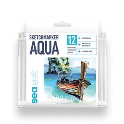 Маркер акварельный "Sketchmarker Aqua. Sea Set" набор 12 шт., ассорти Maped SMA-12SEA