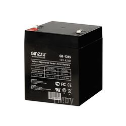 Аккумуляторная батарея 12В / 4.5AH (Зажим 5мм/7мм 4.5А/ч) Ginzzu GB-1245