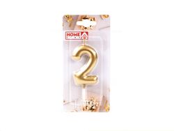 Свеча для торта "цифра 2 " 3x6 см Home Line DY0016-2/2