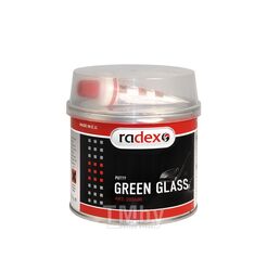 Шпатлевка GREEN GLASS со стекловолокном, отвердитель в комплекте, 0,2 кг RADEX RAD200600