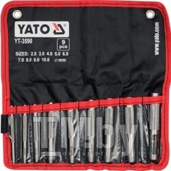 Набор пробойников для кожи 2,5-10мм (9шт) "Yato" YT-3590