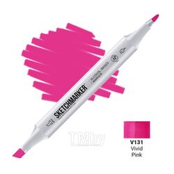 Маркер перм., худ. двухсторонний, V131 яркий розовый Sketchmarker SM-V131