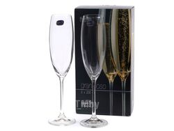 Набор бокалов для шампанского стеклянных "grandioso" 2 шт. 230 мл Crystalex 40783/230-2