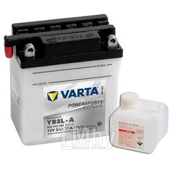 Аккумуляторная батарея VARTA евро 3Ah 30A 100/58/112 YB3L-A moto 503012001