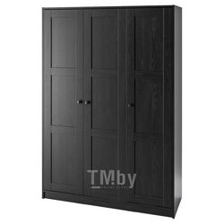 Гардероб 3-дверный Ikea РАККЕСТАД 804.537.66, черно-коричневый 117x176 см