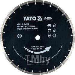Круг алмазный 400x25,4мм (сегмент) Yato YT-60004