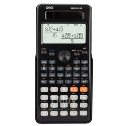 Калькулятор научный D82ES Deli Ultimate черный 180*90*20 мм 252 функции