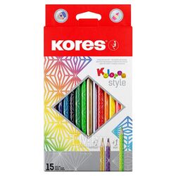 Цветные карандаши 15 шт. "Kolores Style" Kores 93310