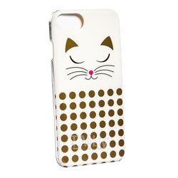 Чехол-клипкейс для iPhone 6S/7/8 "White Cat" пласт., бежевый/коричневый Pylones 33788 WHCAT/ICOV7/8#WHCAT