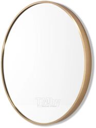 Зеркало круглое в золотой алюминиевой раме, диаметр 50 см Emze SHINE.50.50.AUR