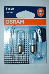 Комплект ламп OSRAM Original Line 2шт. (T4W) 12V 4W BA9s качество ориг. з/ч (ОЕМ) 3893-02B