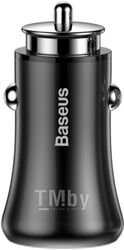 Автомобильное зарядное Baseus Gentleman 4.8A Dual-USB черный CCALL-GB01