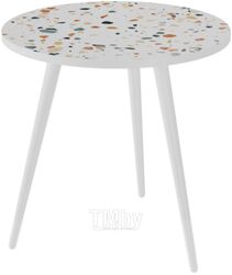 Журнальный столик Калифорния мебель Палладио (терраццо белый)