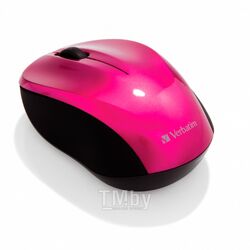 Мышь GO NANO (беспровод., оптич., USB, розовая, 1600 dpi) Verbatim 49043