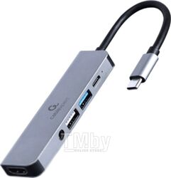 Хаб USB C док-станция Multiport Type-C to (USB3+USB2+HDMI+PD+Audio) Gembird A-CM-COMBO5-02